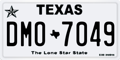 TX license plate DMO7049