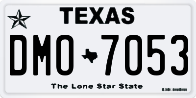 TX license plate DMO7053