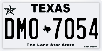 TX license plate DMO7054