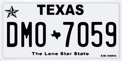 TX license plate DMO7059