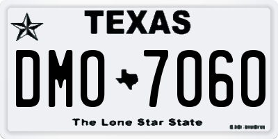 TX license plate DMO7060