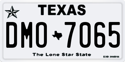 TX license plate DMO7065