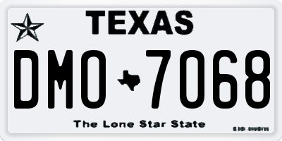 TX license plate DMO7068
