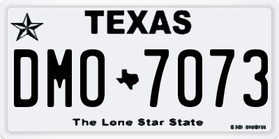 TX license plate DMO7073