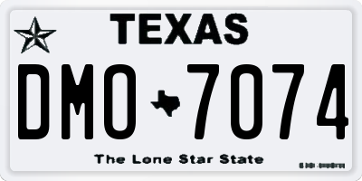 TX license plate DMO7074