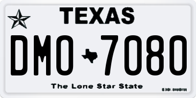 TX license plate DMO7080