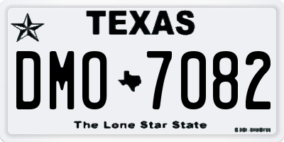 TX license plate DMO7082