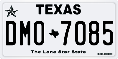 TX license plate DMO7085