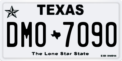 TX license plate DMO7090