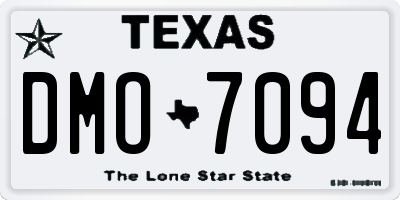 TX license plate DMO7094