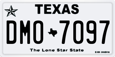 TX license plate DMO7097