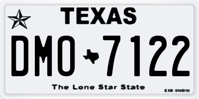 TX license plate DMO7122