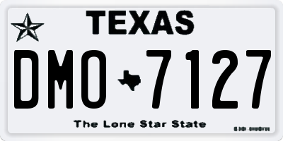 TX license plate DMO7127