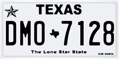 TX license plate DMO7128