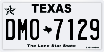 TX license plate DMO7129
