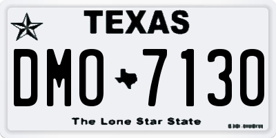 TX license plate DMO7130