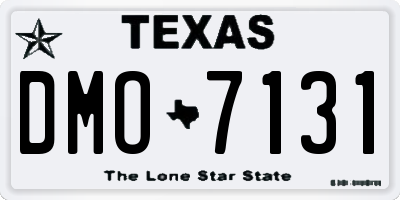 TX license plate DMO7131