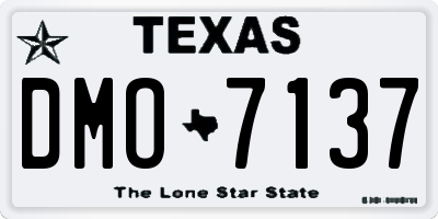 TX license plate DMO7137