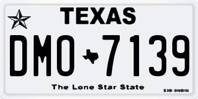TX license plate DMO7139