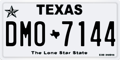 TX license plate DMO7144