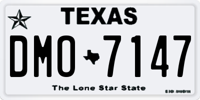 TX license plate DMO7147