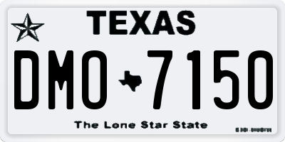 TX license plate DMO7150
