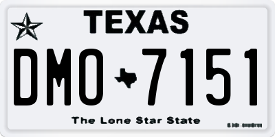 TX license plate DMO7151