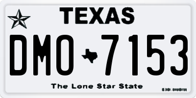 TX license plate DMO7153