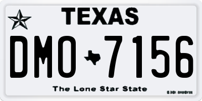 TX license plate DMO7156