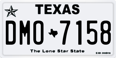 TX license plate DMO7158