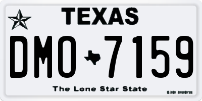 TX license plate DMO7159