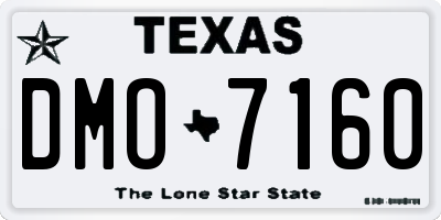 TX license plate DMO7160
