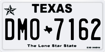 TX license plate DMO7162