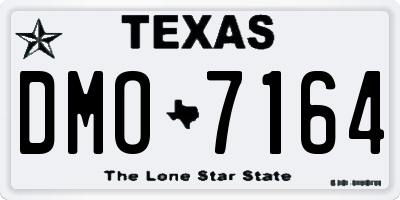 TX license plate DMO7164