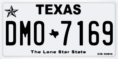 TX license plate DMO7169