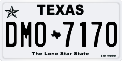 TX license plate DMO7170