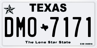 TX license plate DMO7171