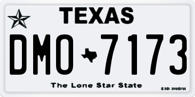 TX license plate DMO7173