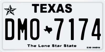 TX license plate DMO7174