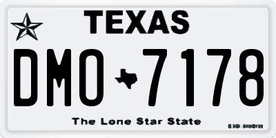 TX license plate DMO7178