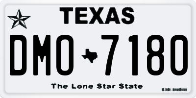 TX license plate DMO7180