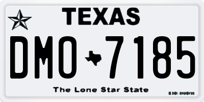 TX license plate DMO7185