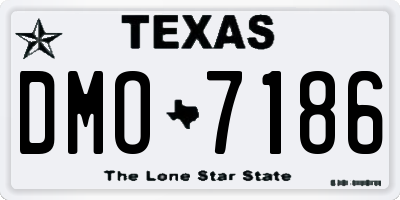 TX license plate DMO7186