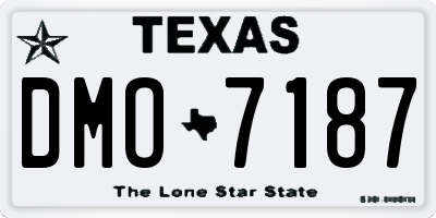 TX license plate DMO7187
