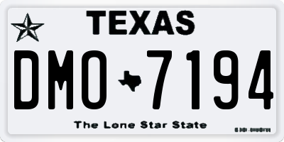 TX license plate DMO7194