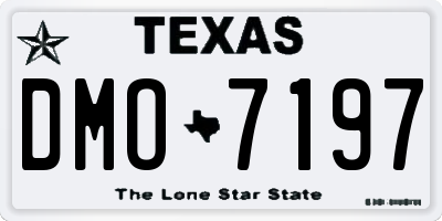 TX license plate DMO7197