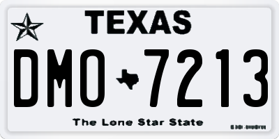 TX license plate DMO7213