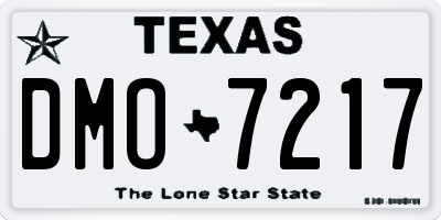 TX license plate DMO7217