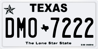 TX license plate DMO7222