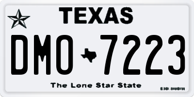 TX license plate DMO7223